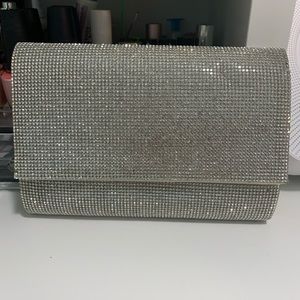 Silver women’s clutch